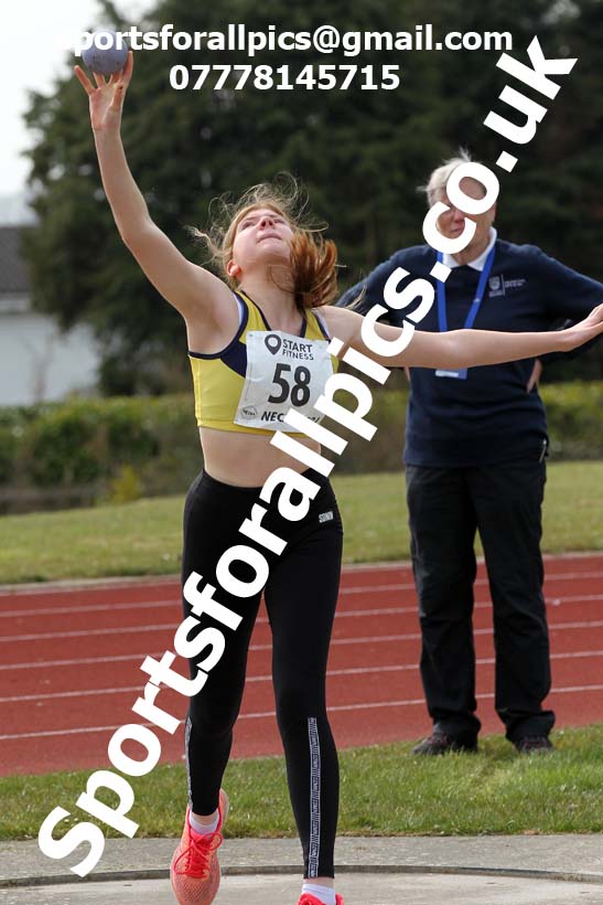 Shot putt, 2021 NECAA Open Graded Meeting, Morpeth. Photo: David T. Hewitson/Sports for All Pics